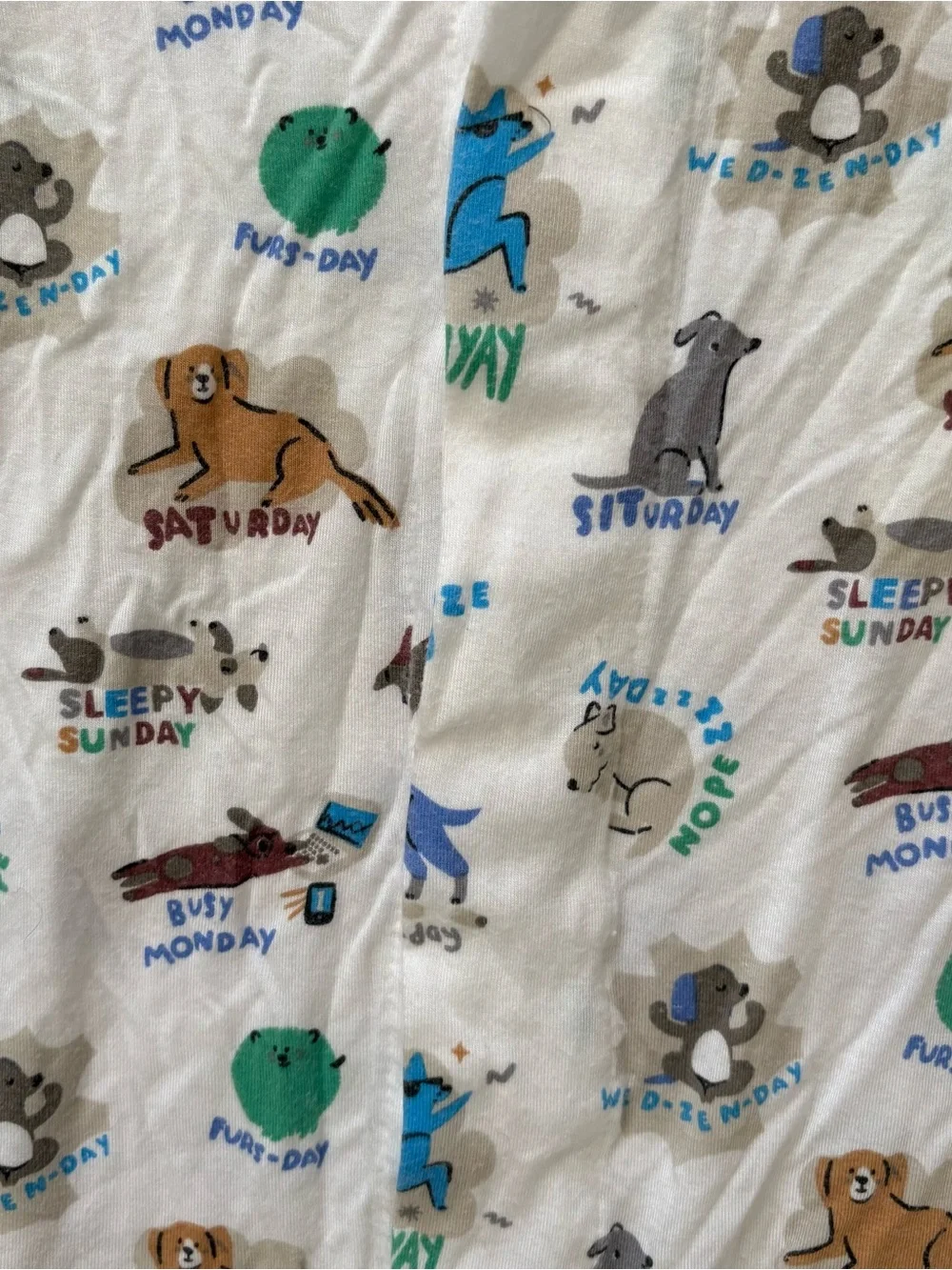 Magnetic Me Footed Modal Sleeper Magnetic Closure Dog Print 9-12 Months